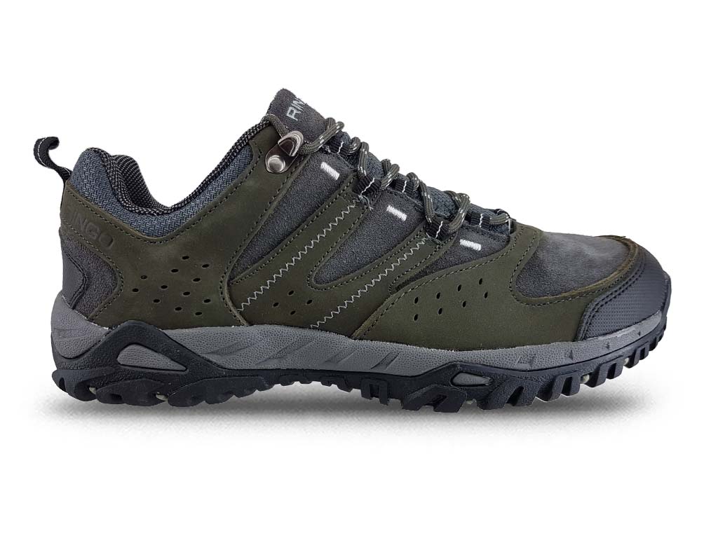 Zapatillas Hombre Stone 4104 Trekking Montaña Gris Marron